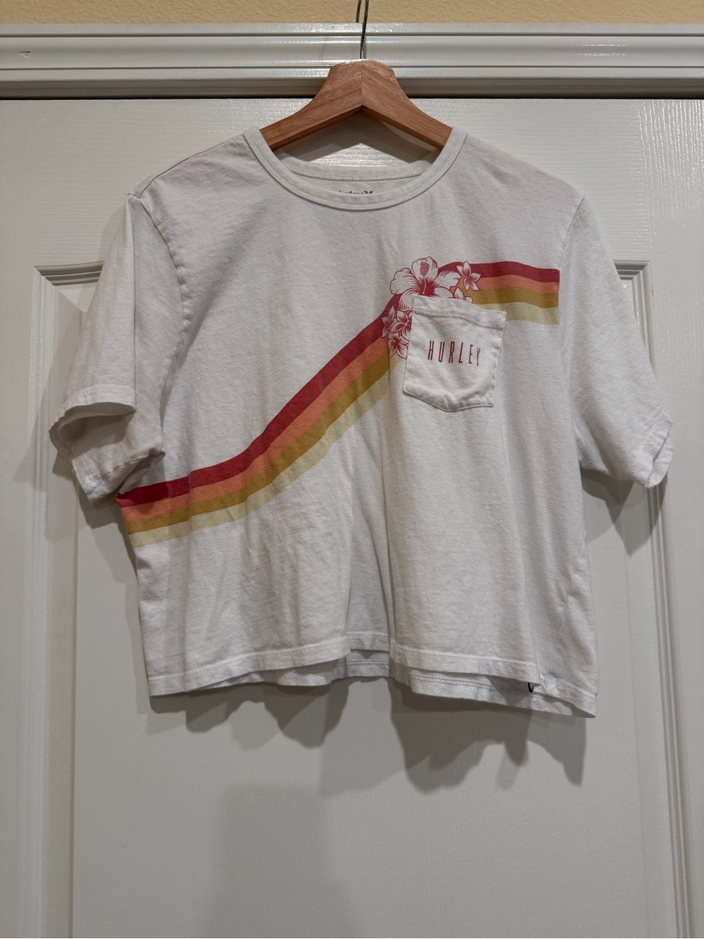 Hurley Retro Stripe Crop T-Shirt